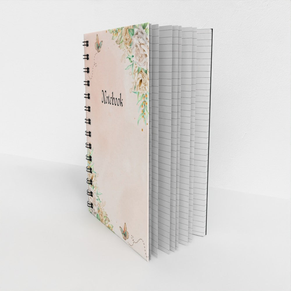 A5 Notebook - Peach Floral