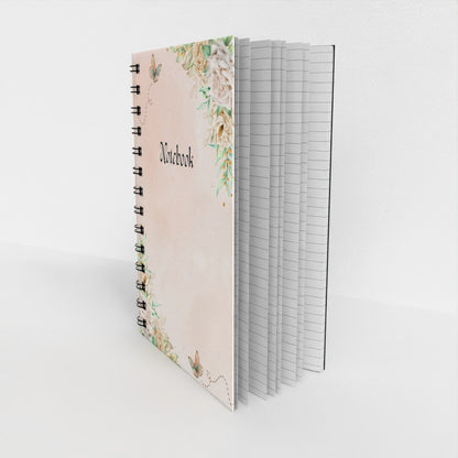 A5 Notebook - Peach Floral