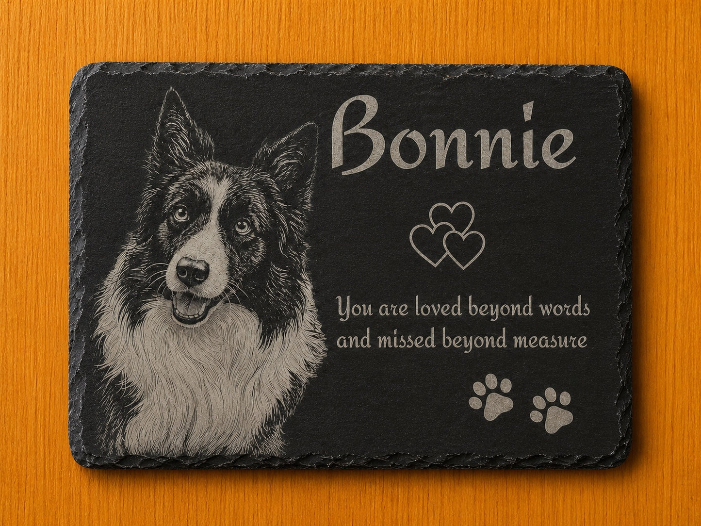 Personalised Engraved Pet Memorial Slate Plaque