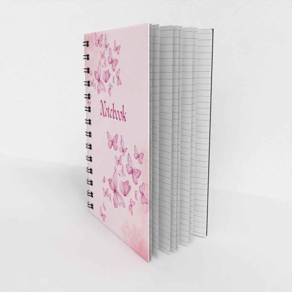 A5 Notebook - Pink Butterflies
