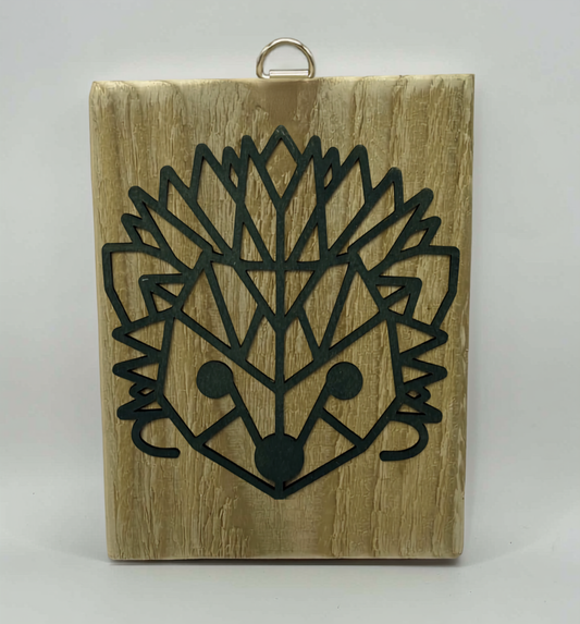 Geometric Hedgehog Wooden Wall Art