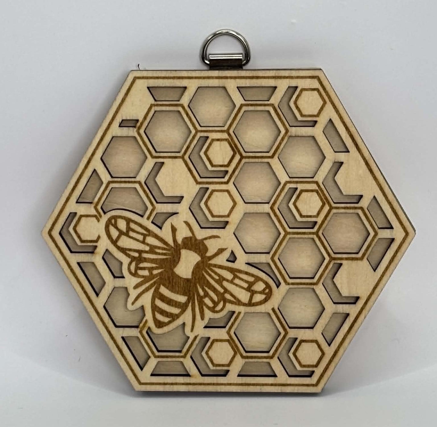 Bee Honeycomb Wooden Hanging
