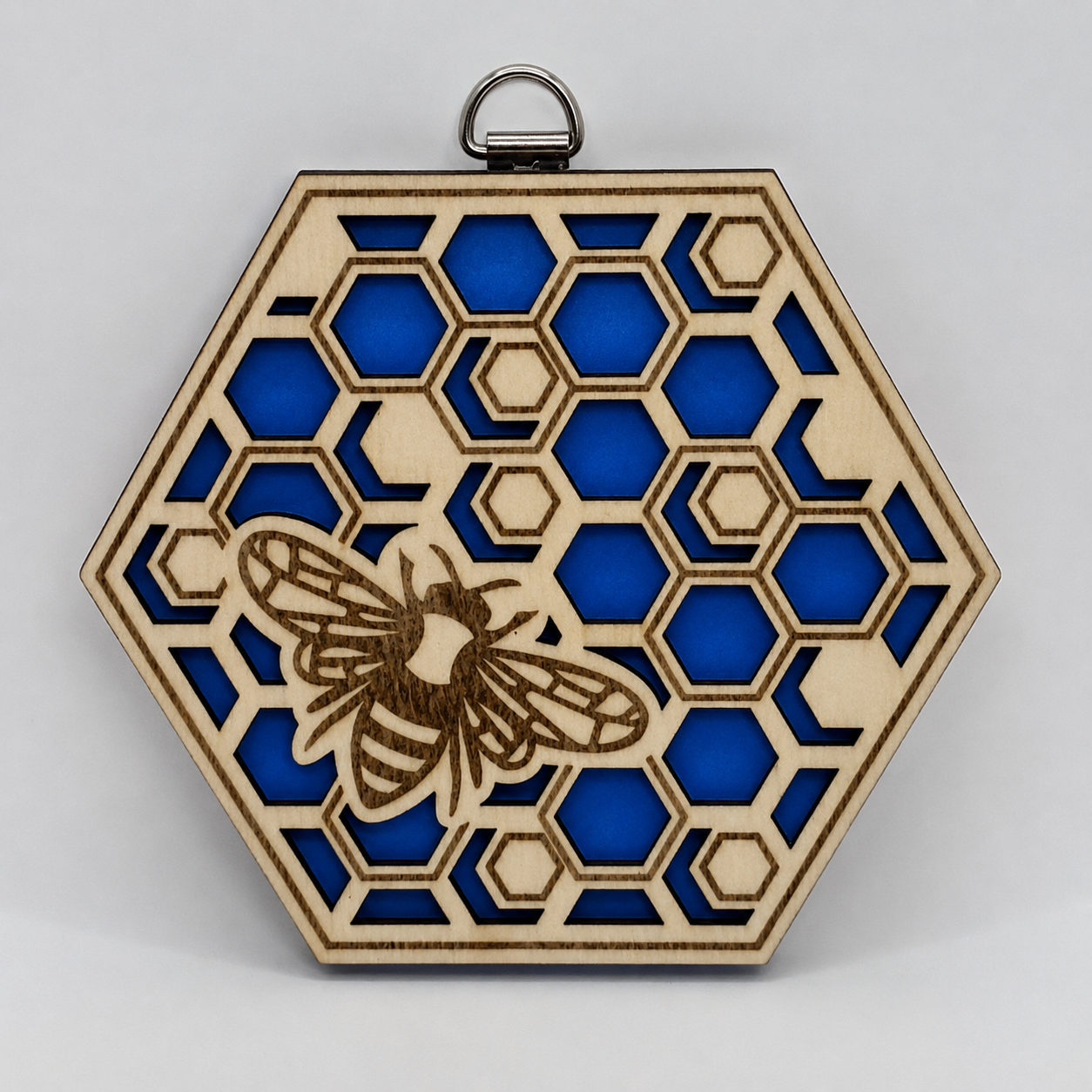 Bee Honeycomb Wooden Hanging