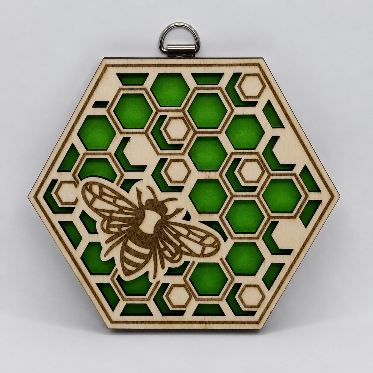 Bee Honeycomb Wooden Hanging