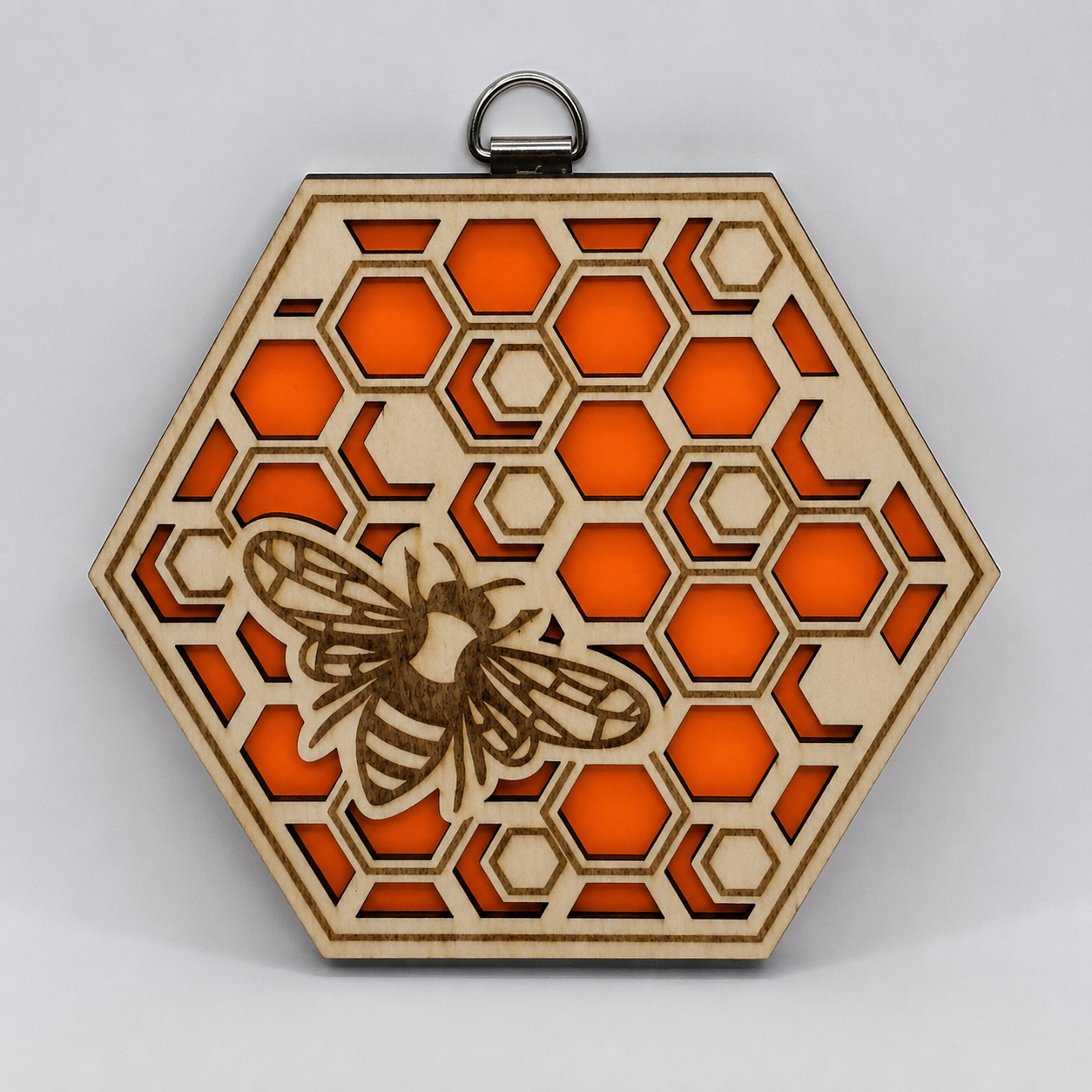 Bee Honeycomb Wooden Hanging