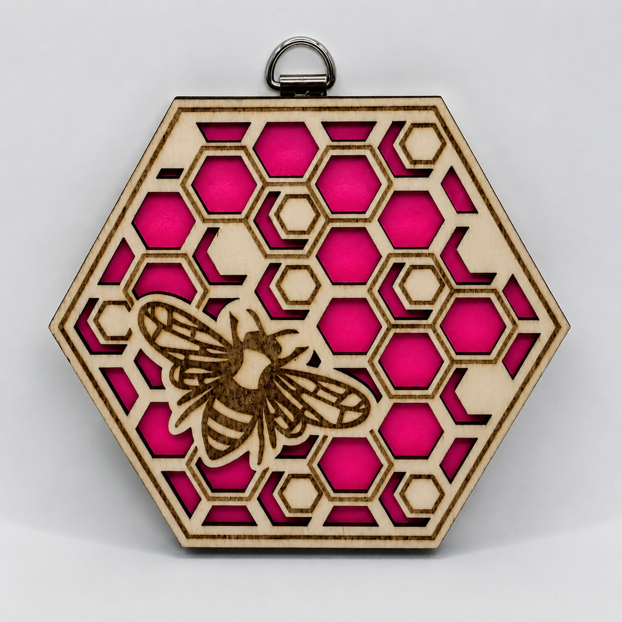 Bee Honeycomb Wooden Hanging