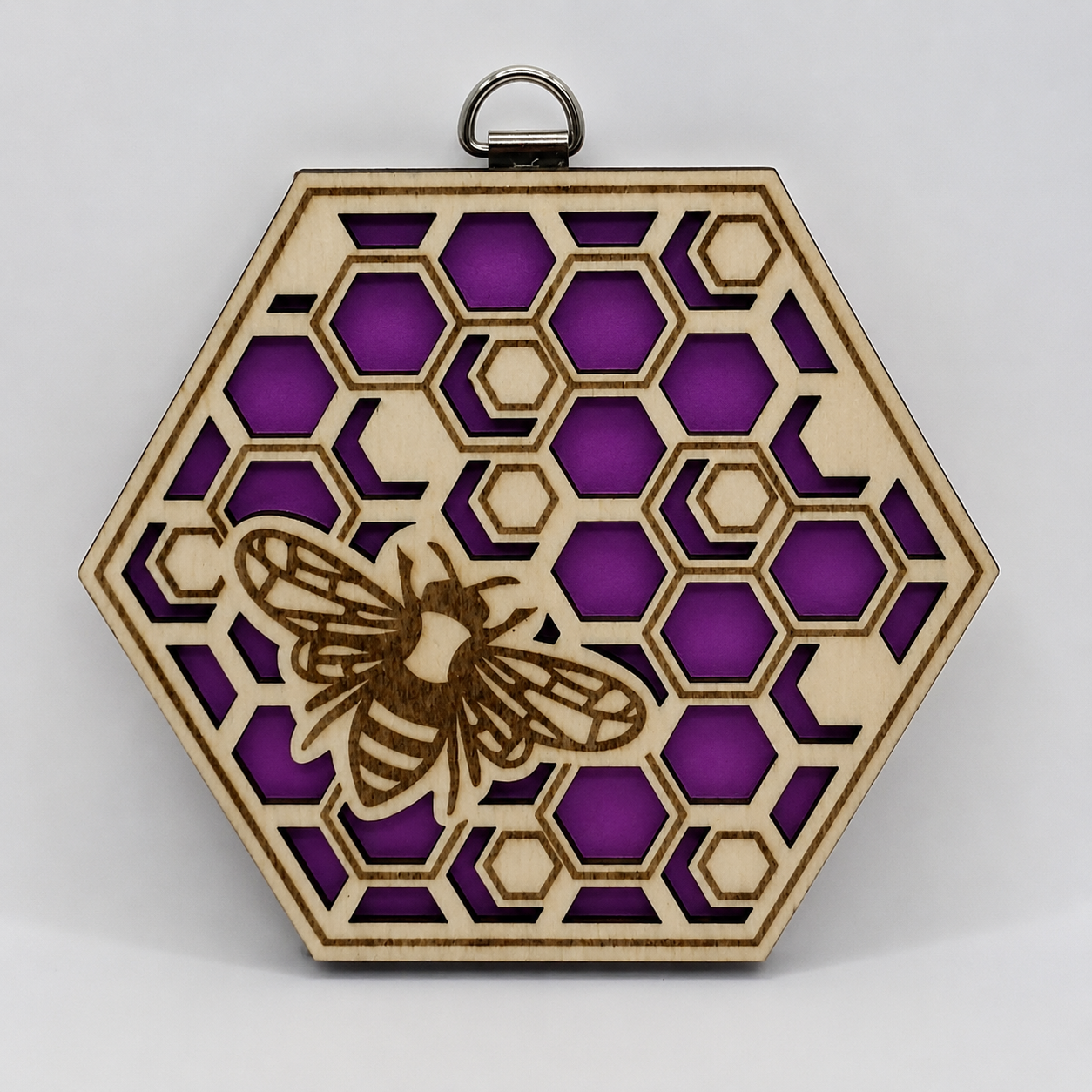 Bee Honeycomb Wooden Hanging