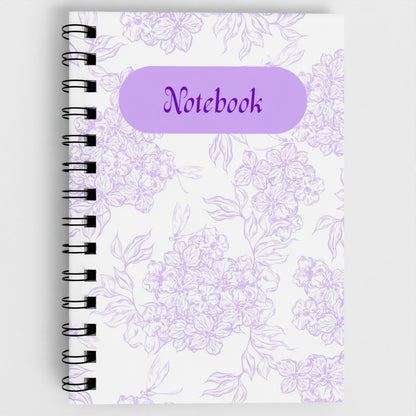 A5 Notebook - Lilac Flowery