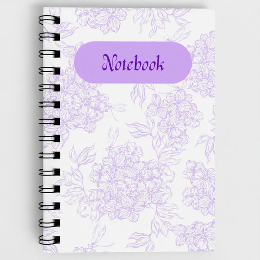 A5 Notebook - Lilac Flowery