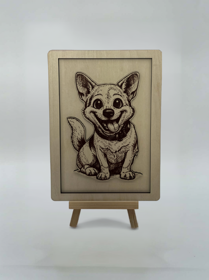 Personalised Wooden Portrait Frame