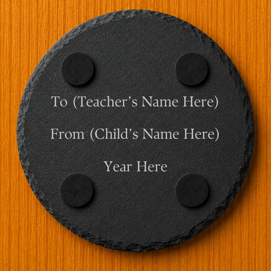 Engraved Slate Coaster - Thank You For Helping Me Grow