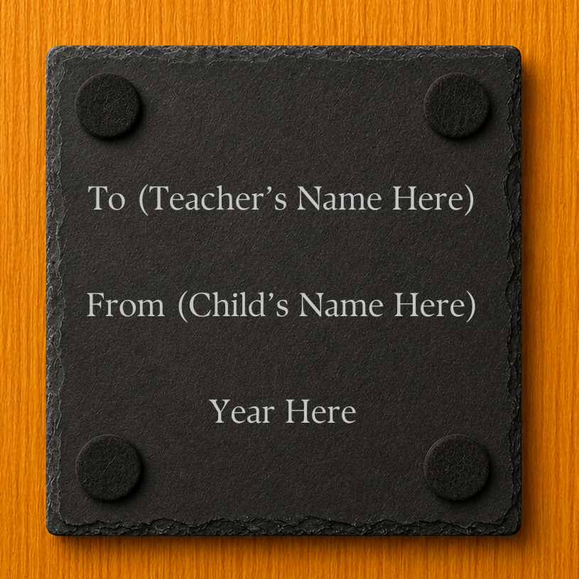 Engraved Slate Coaster - Thank You For Helping Me Grow