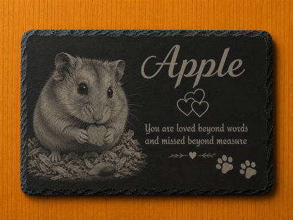Personalised Engraved Pet Memorial Slate Plaque